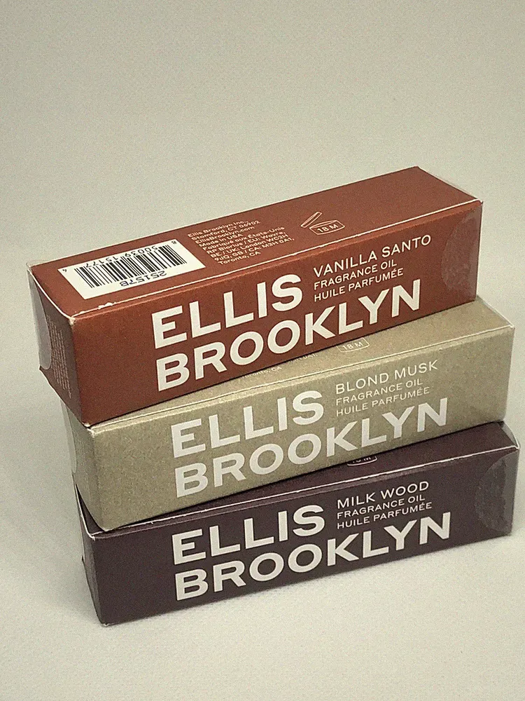 Ellis Brooklyn Fragrance Oil Trio (15 Ml Each), Milk Wood, Blond Musk & Vanilla