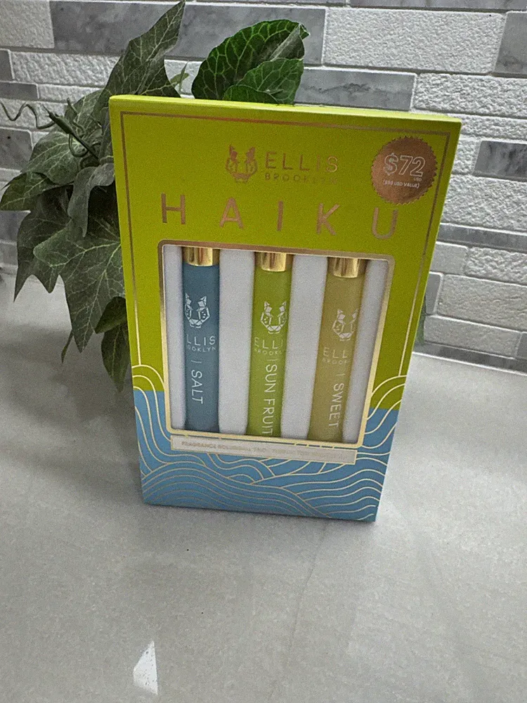 Ellis Brooklyn HAIKU Fragrance Rollerball Trio 3 X 10ml Sandalwood Fig Pear NEW